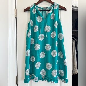 LOFT Turquoise Patterned Sundress